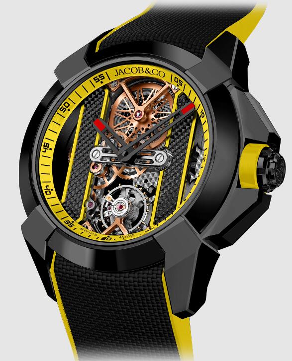 Review Jacob & Co EPIC X STAINLESS STEEL BLACK DLC - YELLOW INNER RING EX120.11.AH.AA.ABRUA Replica watch - Click Image to Close